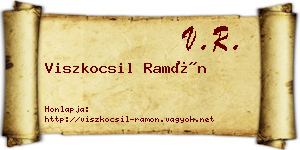 Viszkocsil Ramón névjegykártya